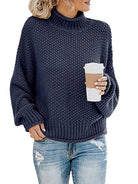 Turtleneck Dropped Shoulder Sweater - Guy Christopher 