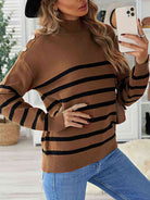 Striped Shoulder Detail Sweater - Guy Christopher 