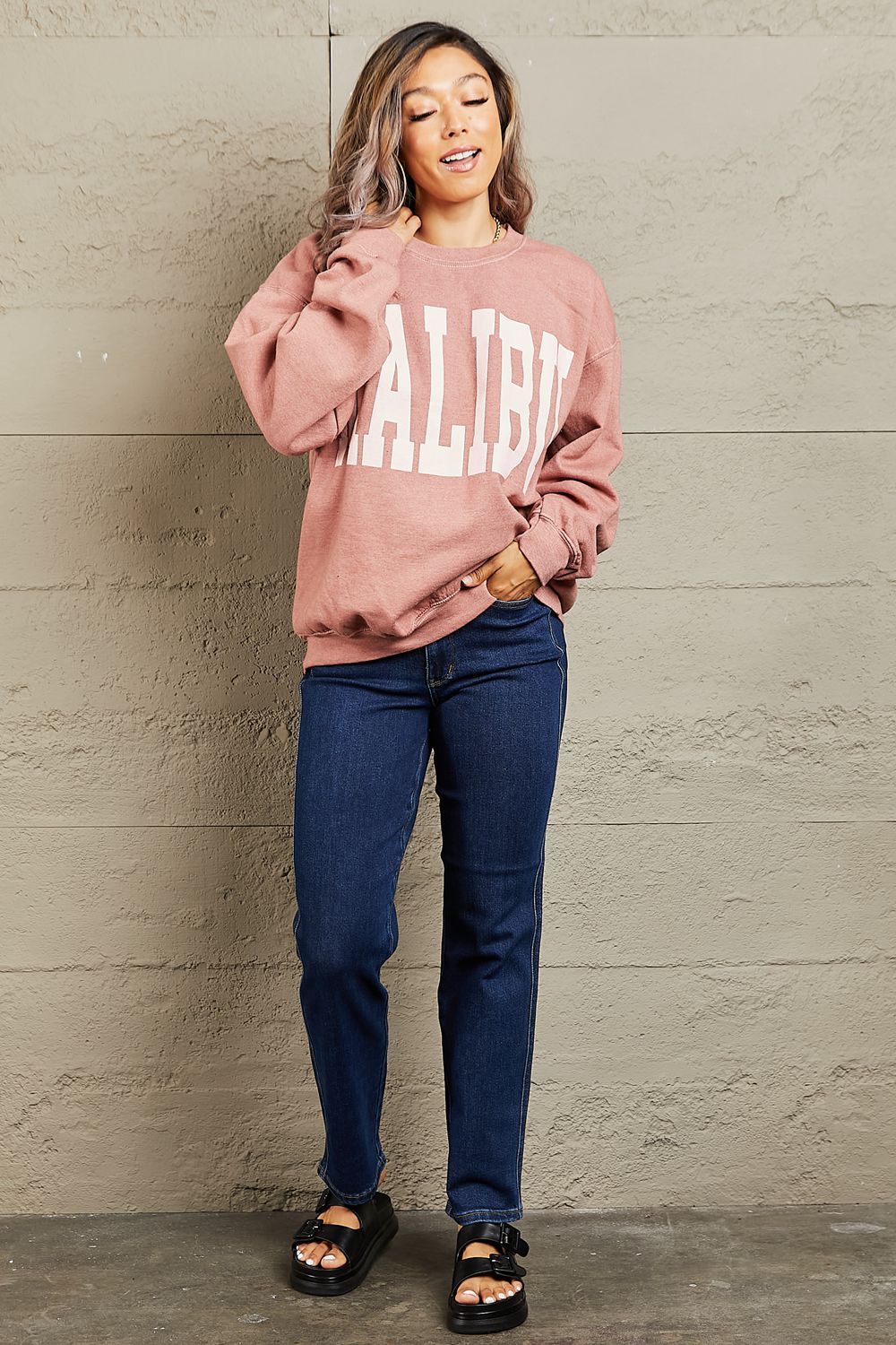 Sweet Claire "Malibu" Oversized Crewneck Sweatshirt - Guy Christopher 