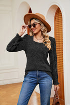 Square Neck Puff Sleeve Top - Guy Christopher 