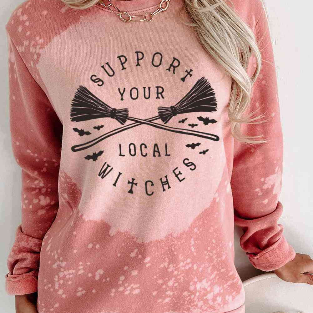 SUPPORT YOUR LOCAL WITCHES Graphic Sweatshirt - Guy Christopher 