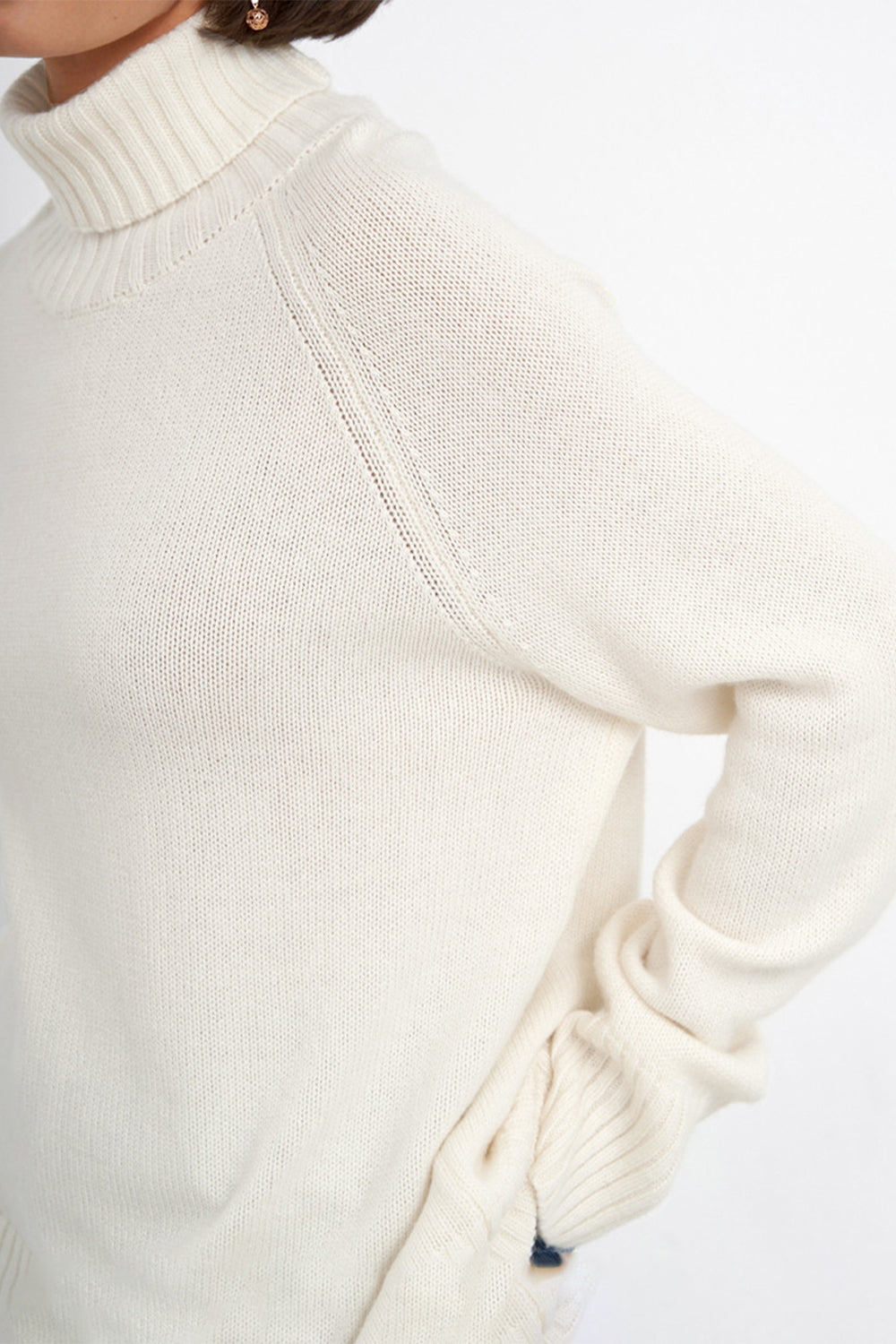 Turtle Neck Raglan Sleeve Sweater - Guy Christopher 