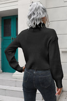 Turtleneck Dropped Shoulder Sweater - Guy Christopher 