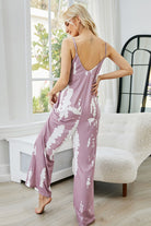 Tie-Dye Spaghetti Strap Jumpsuit with Pockets - Guy Christopher 