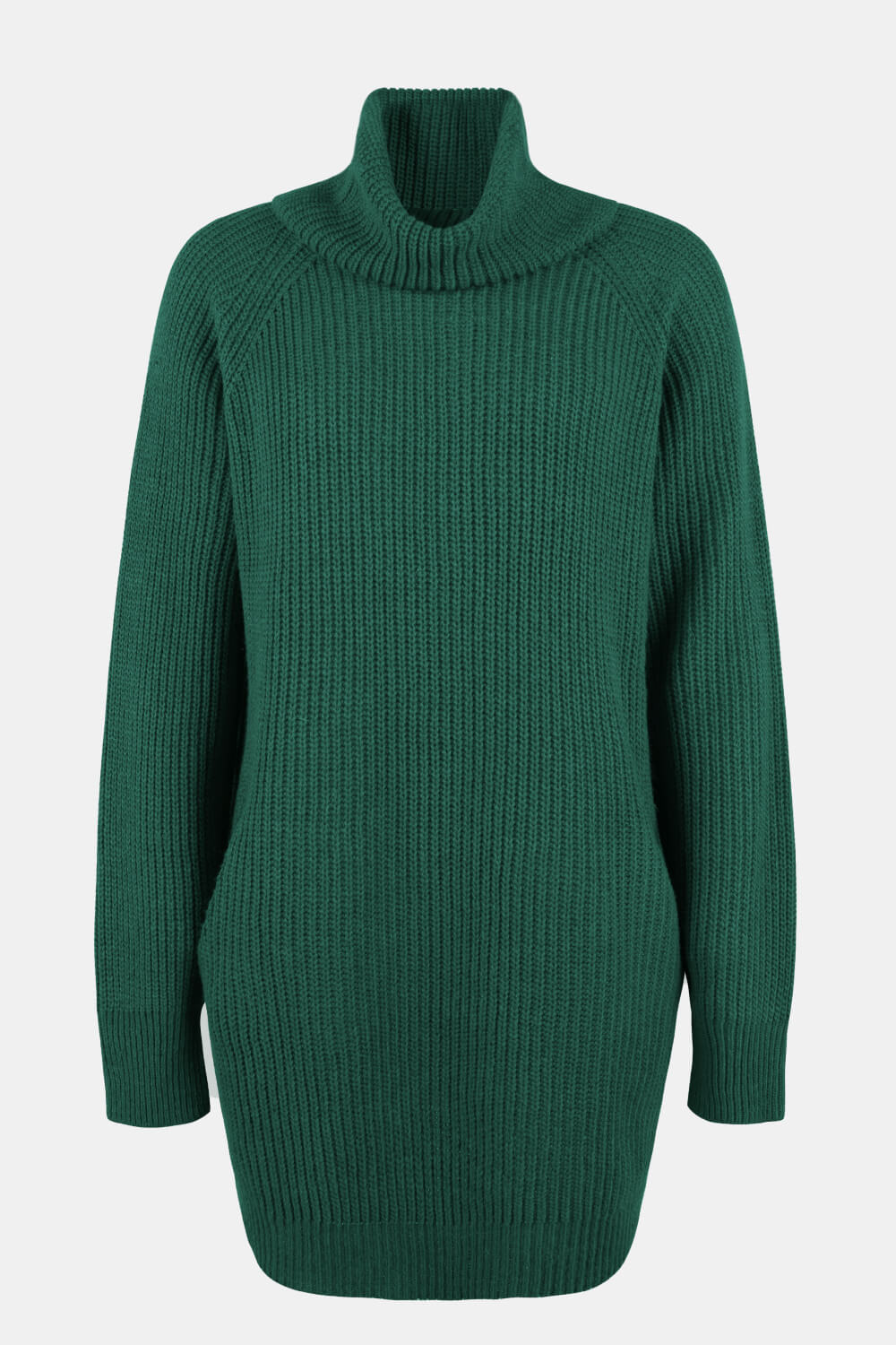 Turtleneck Sweater Dress with Pockets - Guy Christopher 