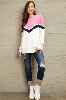 e.Luna Chevron Pullover Sweater - Guy Christopher