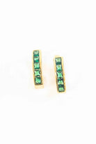 Emerald Hoop Earrings - Guy Christopher