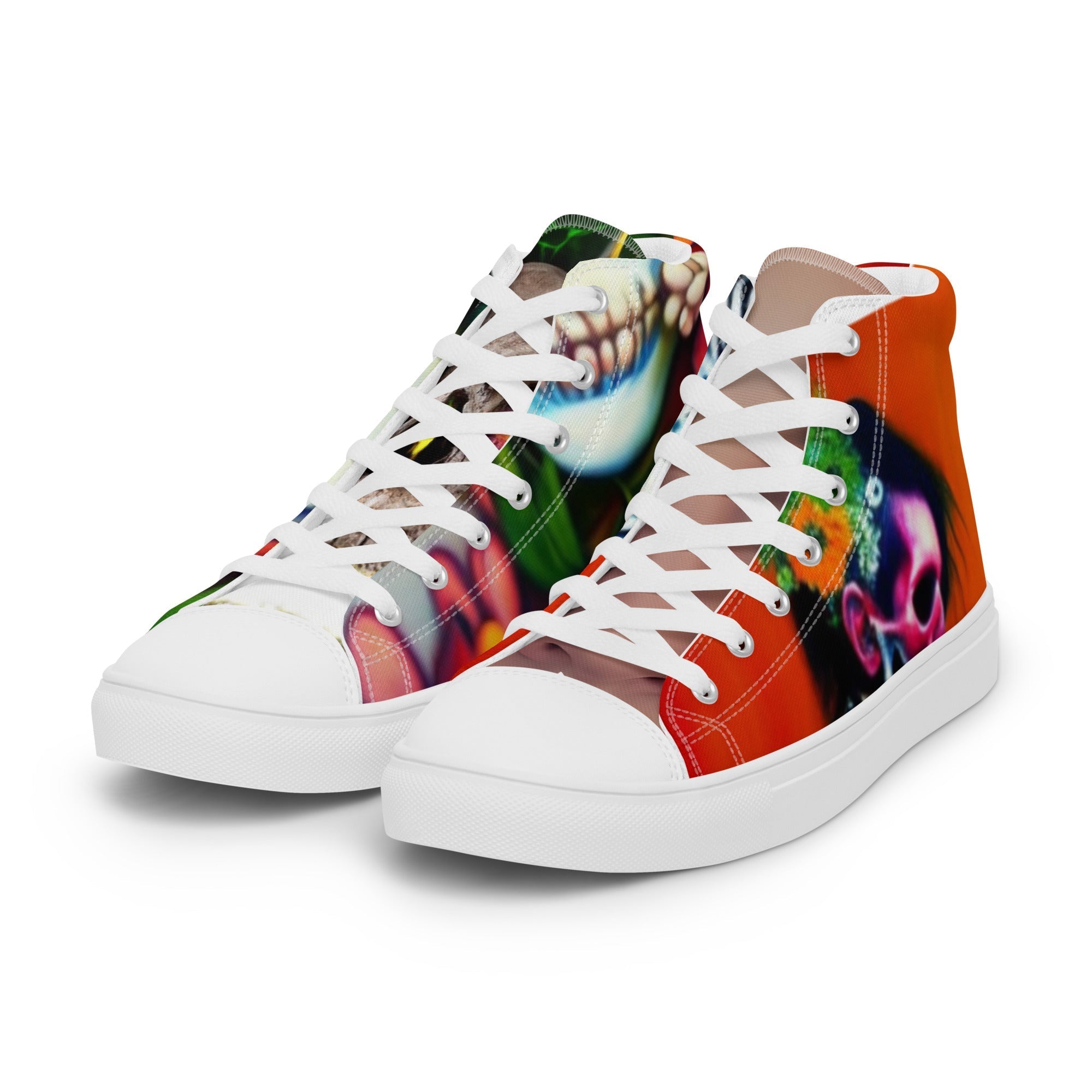Enchanted Forest Women's High Top Canvas Shoes - Dance with Joy and Magic through Enchanting Lands. - Guy Christopher