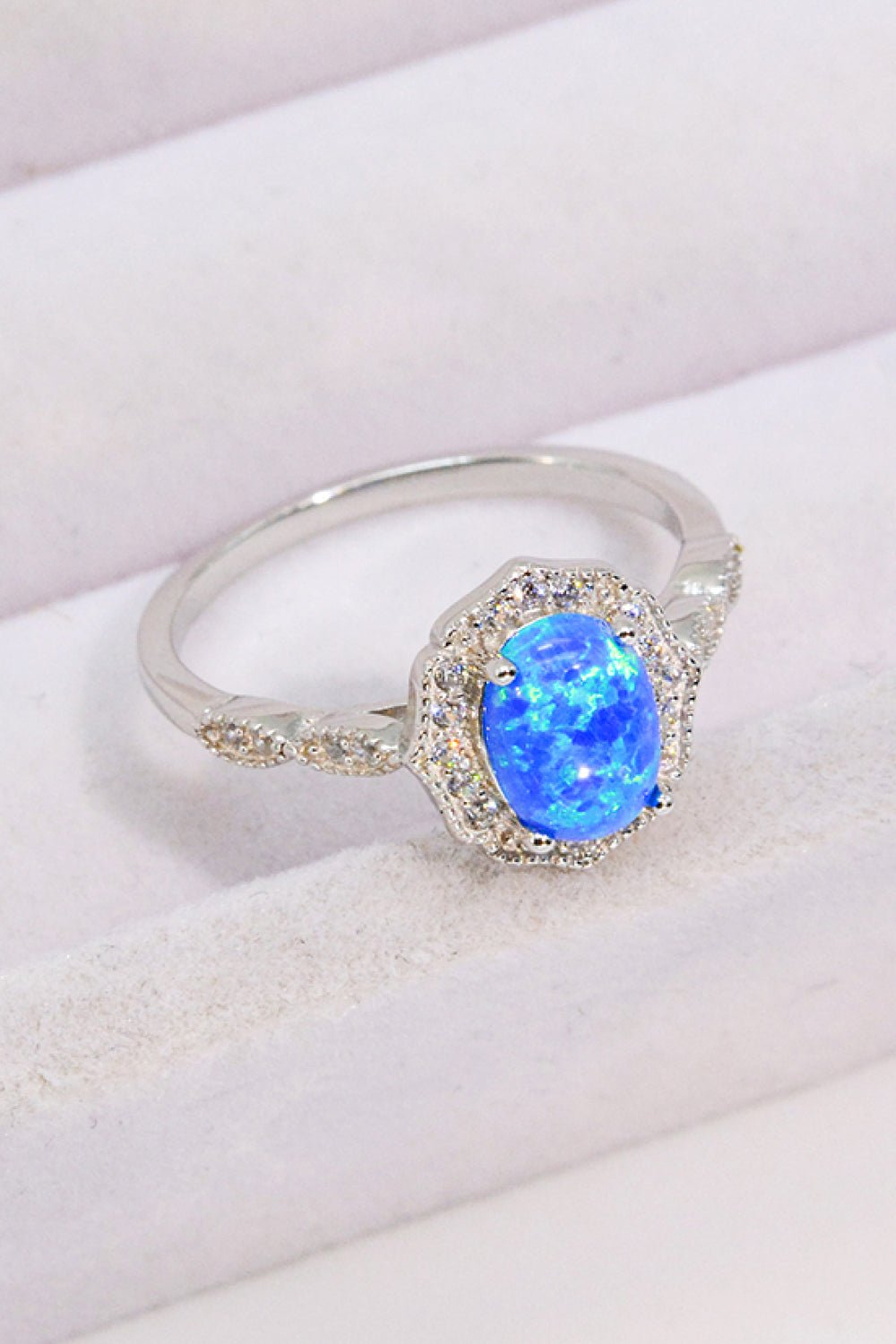 "Enchanted Love - Let the Opal and Zircon 925 Sterling Silver Ring be the Symbol of Your Everlasting Romance" - Guy Christopher