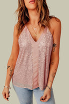 Enchanted Sequin Racerback Tank - Embrace Your Beauty in Radiant Sparkle - Let Your Heart Be Captivated. - Guy Christopher
