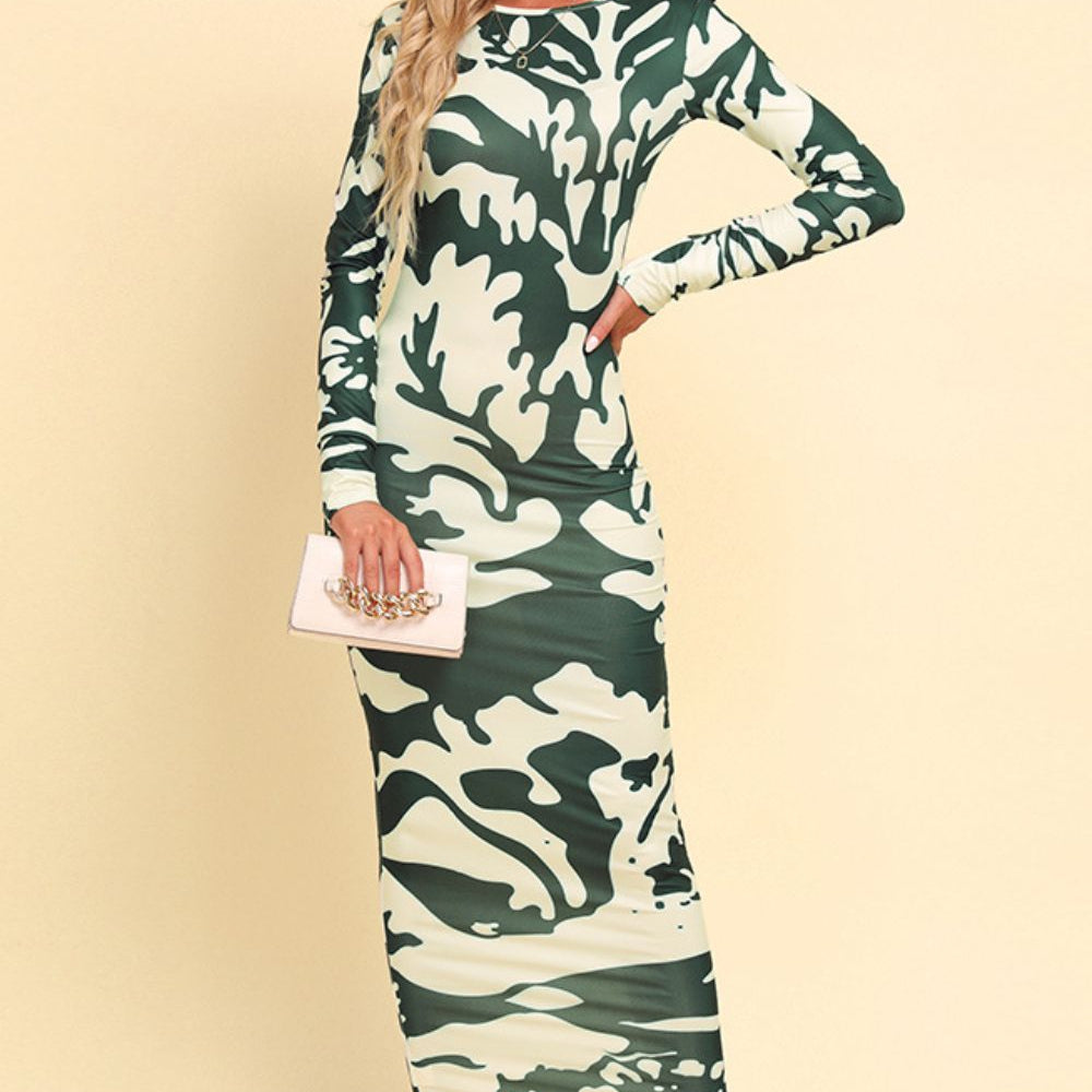 Enchanted Whimsy Printed Backless Maxi Dress - Embrace the Fairytale Romance and Blossom Like a Princess - Guy Christopher