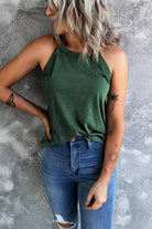 Enchanting Curved Hem Grecian Tank Top - Embrace Your Inner Greek Goddess and Feel Ravishingly Beautiful - Flatter Your Figure with Mesmerizing Silhouettes. - Guy Christopher