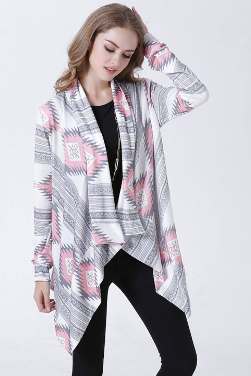 Enchanting Geometric Cardigan - Wrap Yourself in Dreamy Elegance - Indulge in Sumptuous Comfort - Guy Christopher