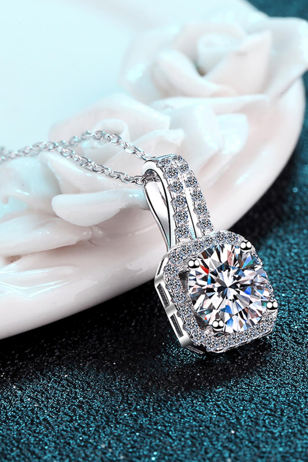 "Enchanting Love: 1 Carat Moissanite Necklace - Experience the Magic of Our Breathtaking Stone and Adorn Your Love with Elegance" - Guy Christopher
