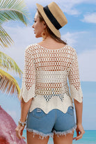 Enchanting Openwork Hem Cover Up - Unleash Your Inner Romantic with Grace and Charm - Guy Christopher