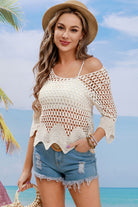 Enchanting Openwork Hem Cover Up - Unleash Your Inner Romantic with Grace and Charm - Guy Christopher