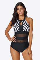 Enchanting Waves Striped Halter Top - Embrace Romance on the Beach - Soft and Stretchy Comfort for Your Dreamy Getaway. - Guy Christopher