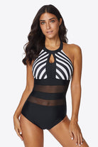 Enchanting Waves Striped Halter Top - Embrace Romance on the Beach - Soft and Stretchy Comfort for Your Dreamy Getaway. - Guy Christopher