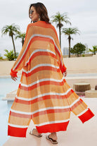 Enchantress of the Seas - Discover Romance and Elegance with Our Striped Duster Cover Up - Wrap Yourself in Timeless Beauty - Guy Christopher