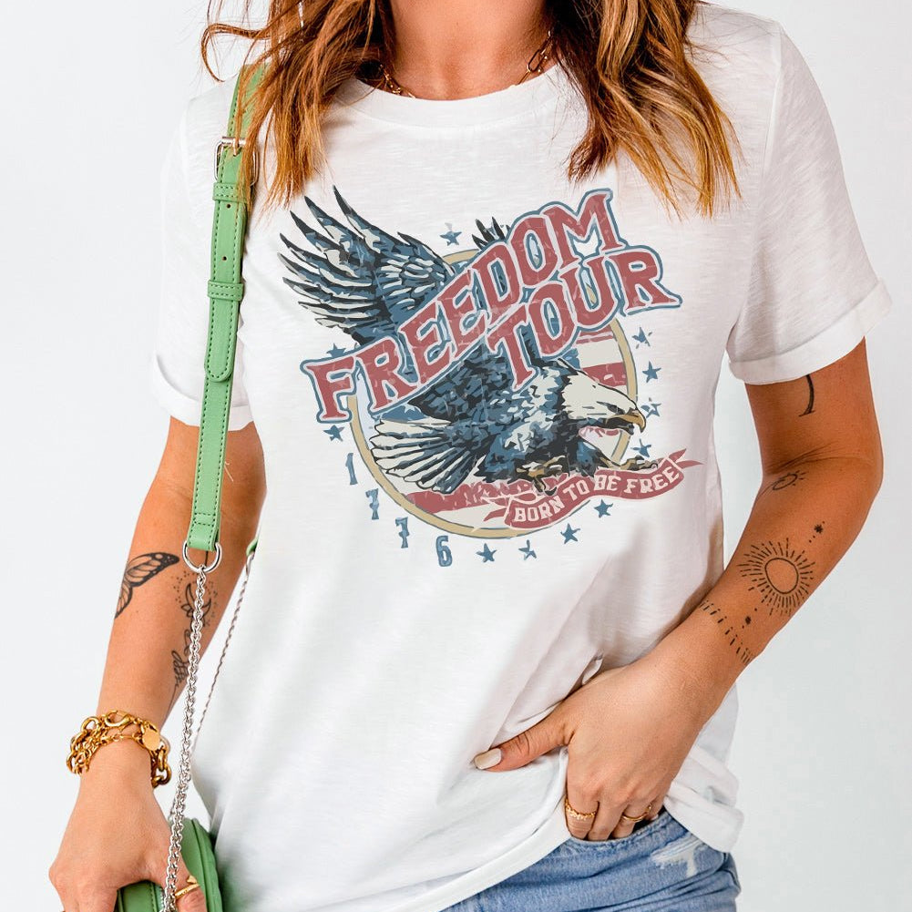 Escape into a World of Romance and Freedom with the Freedom Tour Graphic Tee - Sophisticated Style and Luxurious Comfort for Your Casual Wardrobe - Guy Christopher