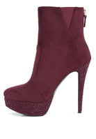 Espiree Microfiber High Heeled Ankle Boots - Guy Christopher