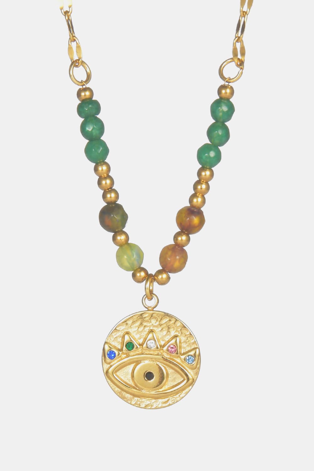 Evil Eye Design 18K Gold Plated pendant Necklace - Guy Christopher