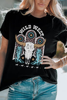 Experience the Wild West's Romance - Let the Sunset Unleash Your Inner Adventurer with Our WILD WEST Graphic Tee Shirt! - Guy Christopher