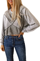 Exposed Seam Round Neck Cropped Top - Guy Christopher