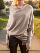 Texture Round Neck Long Sleeve Sweater - Guy Christopher 