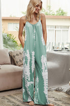 Tie-Dye Spaghetti Strap Jumpsuit with Pockets - Guy Christopher 