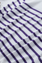 Striped V-Neck Long Sleeve Knit Top - Guy Christopher 