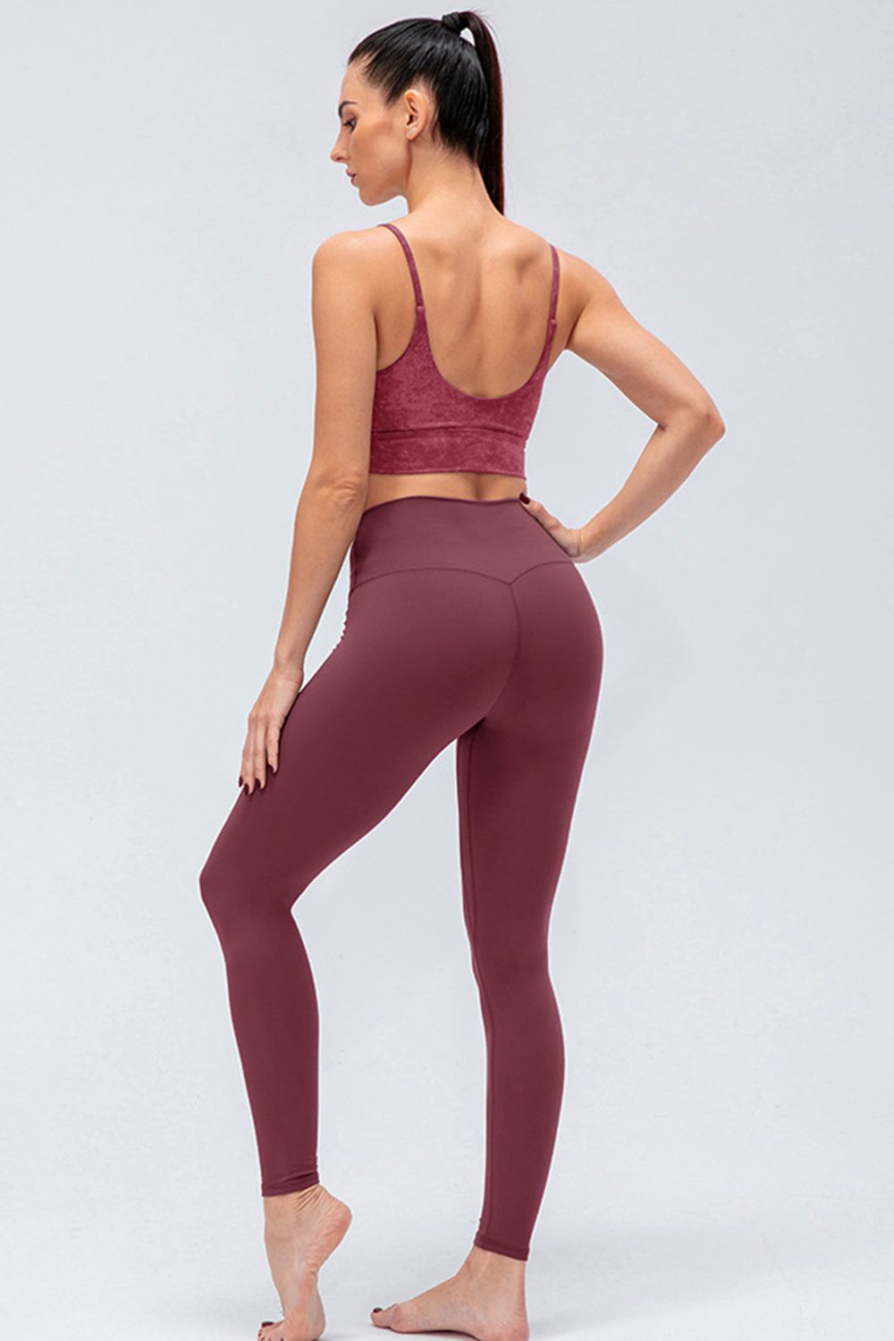 Wide Waistband Slim Fit Active Leggings - Guy Christopher 