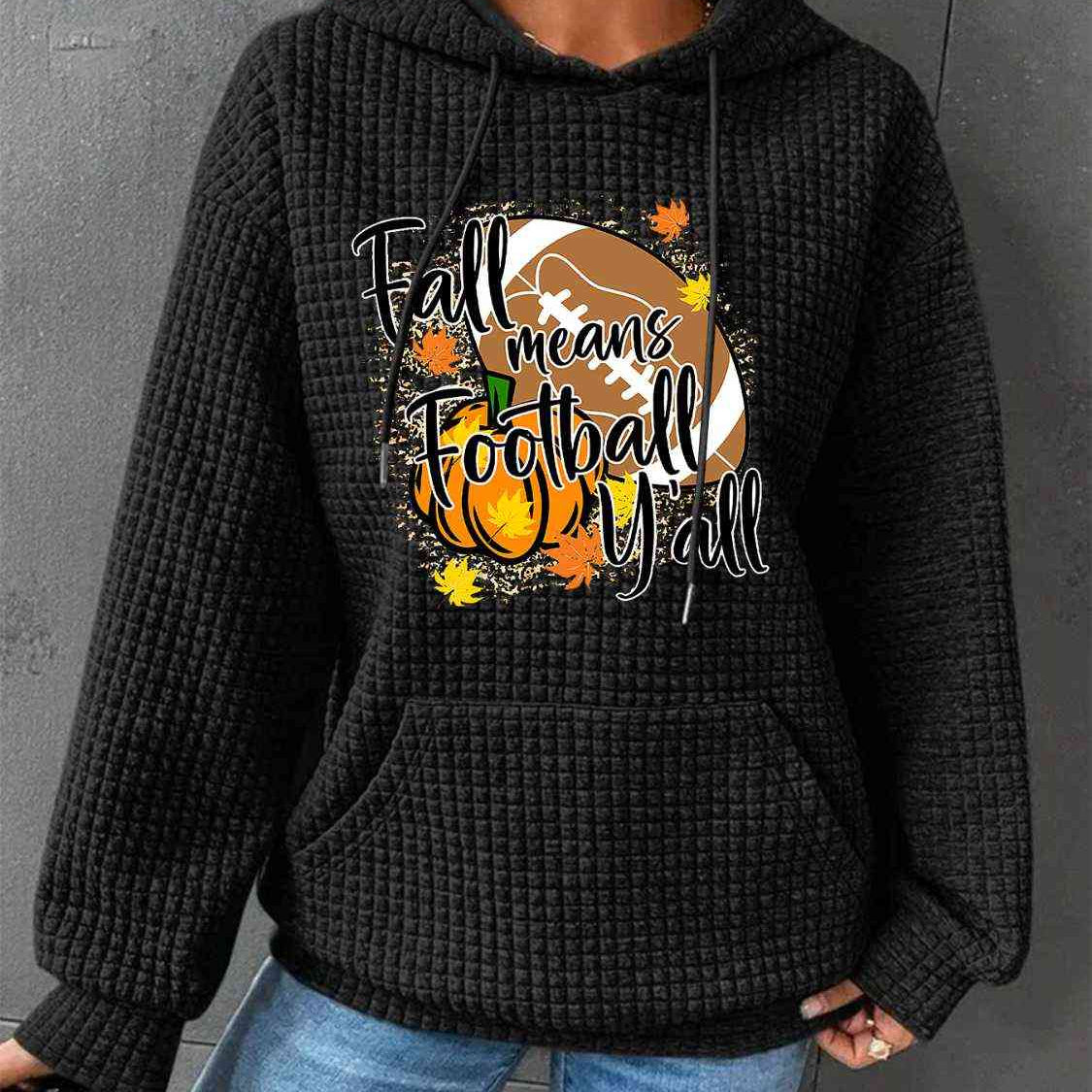 FALL MEANS FOOTBALL Y'ALL Graphic Hoodie - Guy Christopher
