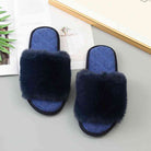 Faux Fur Open Toe Slippers - Guy Christopher