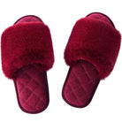 Faux Fur Open Toe Slippers - Guy Christopher