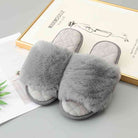 Faux Fur Open Toe Slippers - Guy Christopher