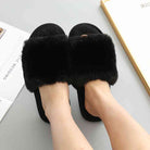 Faux Fur Open Toe Slippers - Guy Christopher