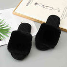 Faux Fur Open Toe Slippers - Guy Christopher