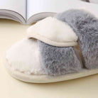 Faux Fur Twisted Strap Slippers - Guy Christopher