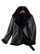 Faux Leather Fur Sheepskin Jacket - Guy Christopher