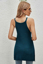 Slit Sleeveless Knit Dress - Guy Christopher 