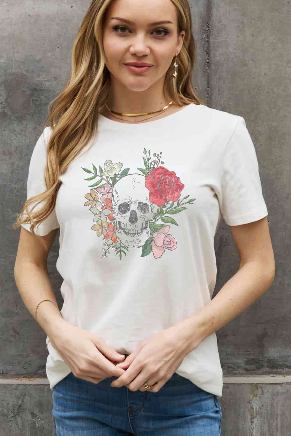 Simply Love Simply Love Full Size Skull Graphic Cotton Tee - Guy Christopher 