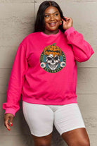 Simply Love Full Size Skull Graphic Sweatshirt - Guy Christopher 