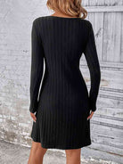 V-Neck Long Sleeve Mini Dress - Guy Christopher 