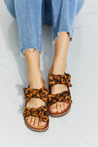 Fiercely Feminine Leopard Bow Slide Sandals - Unleash your Inner Goddess with these Alluring Beauties - Indulge in the Passion and Comfort of Fashion. - Guy Christopher