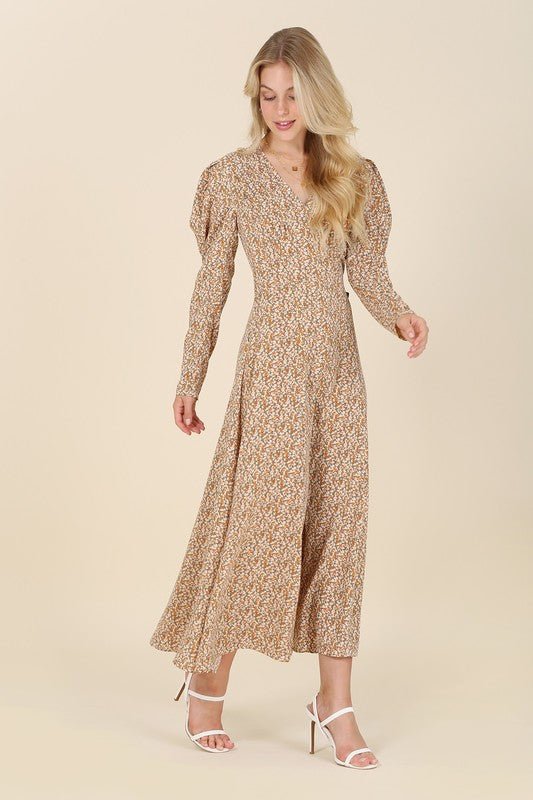 Fit and Flare floral maxi dress - Guy Christopher