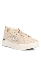 Flakes Lace Detail Low Platform Sneakers - Guy Christopher