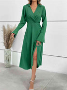 Flare Sleeve Silt Midi Dress - Guy Christopher