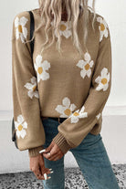 Floral Dropped Shoulder Sweater - Guy Christopher