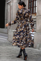 Floral Flounce Sleeve Tiered Dress - Guy Christopher